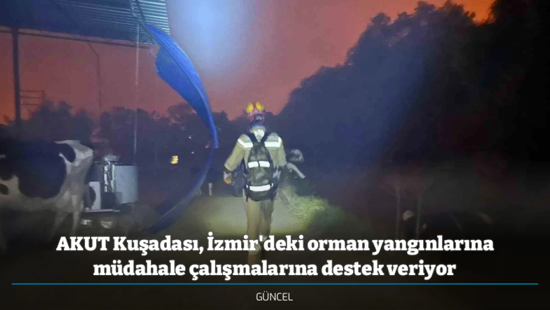 AKUT Kuşadası, İzmir'deki orman yangınlarına müdahale çalışmalarına destek veriyor
