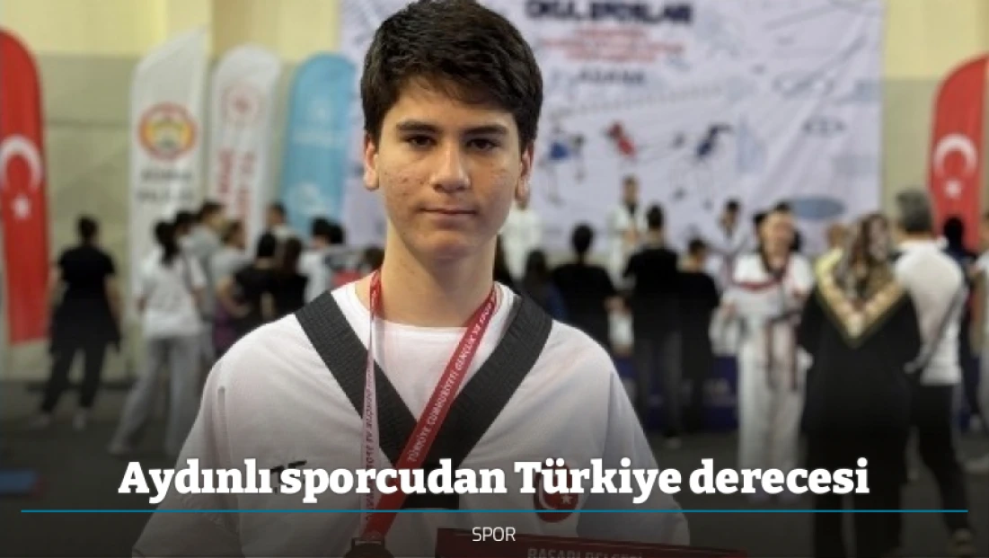 Aydınlı sporcudan Türkiye derecesi