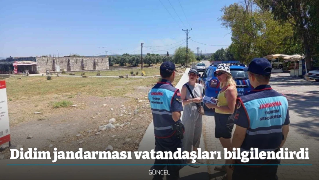 Didim jandarması vatandaşları bilgilendirdi