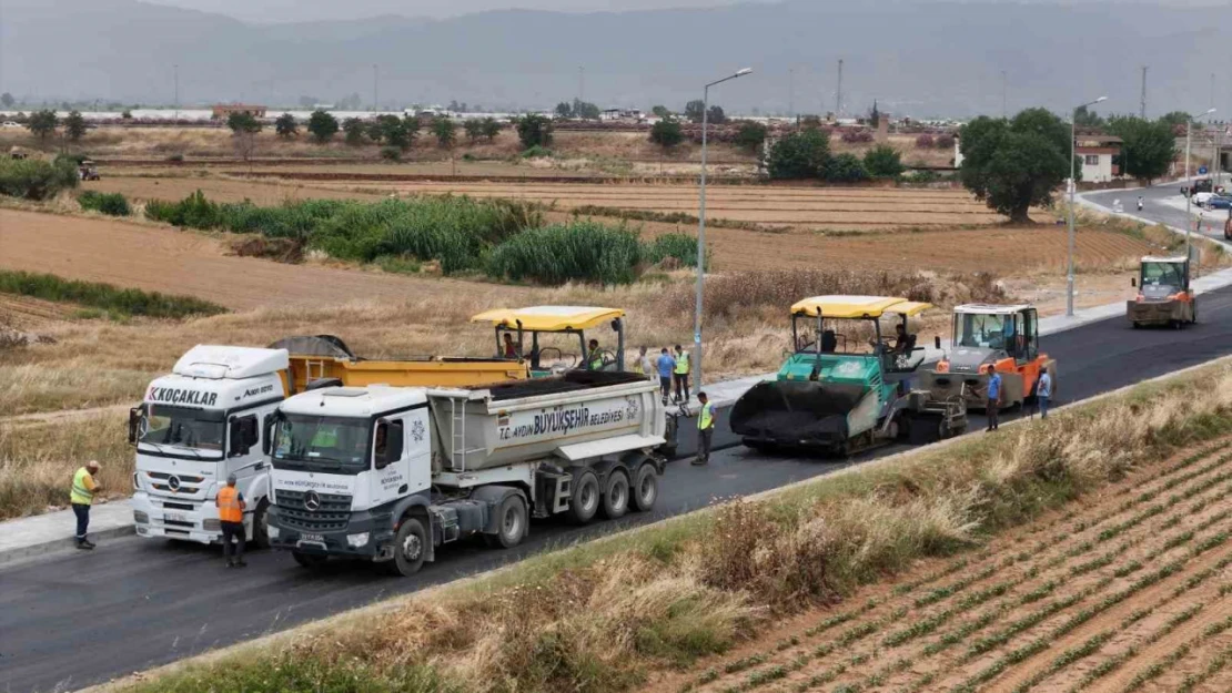 Aydın Büyükşehir Belediyesi yol yapım çalışmalarına devam ediyor