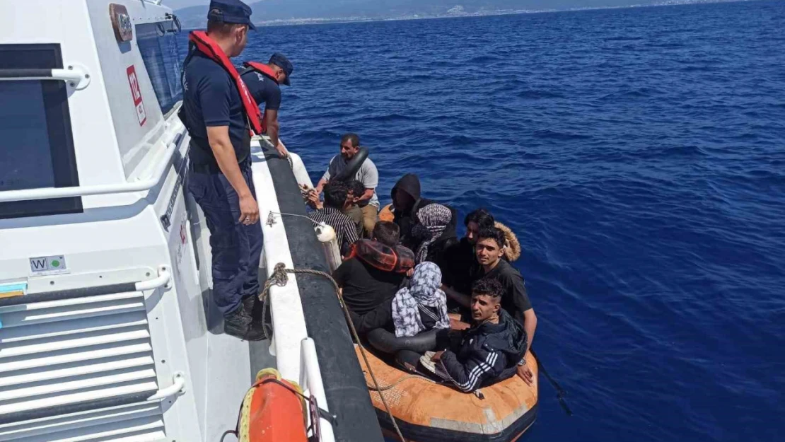 Aydın'da 10 düzensiz göçmen kurtarıldı