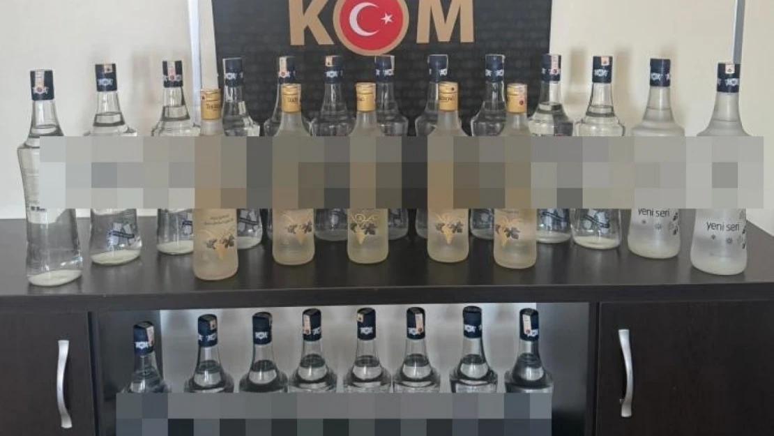 Aydın'da 25 litre sahte içki ele geçirildi
