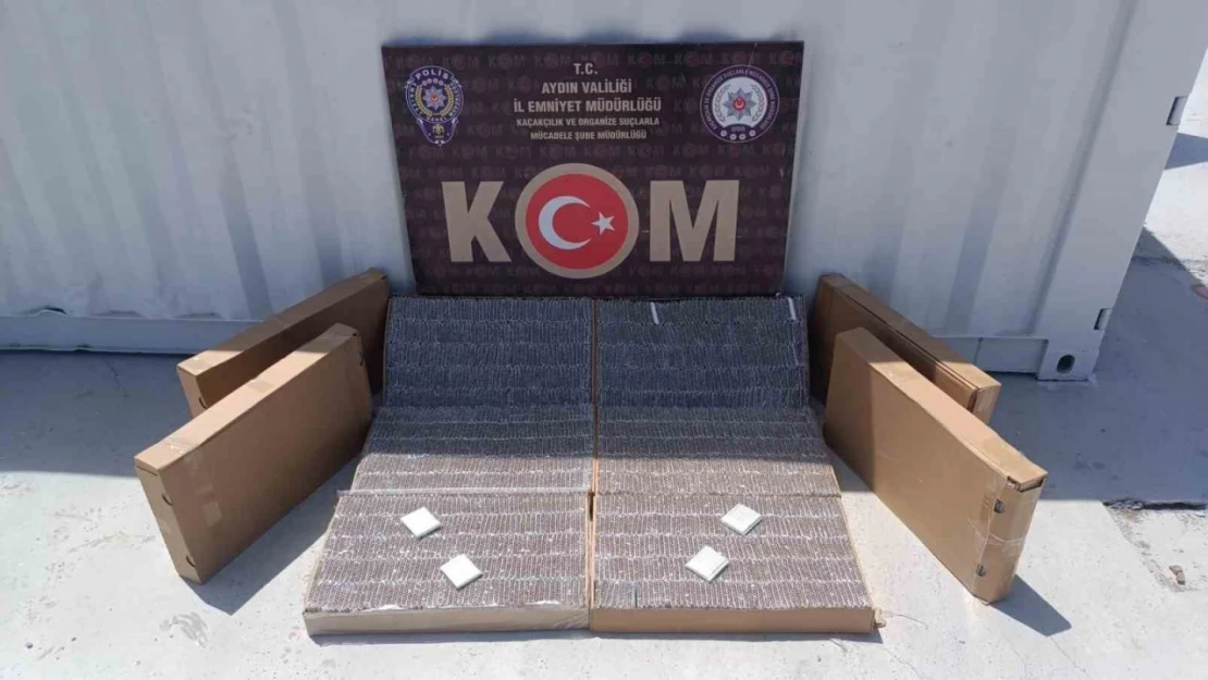 Aydın'da 51 bin adet doldurulmuş makaron ele geçirildi