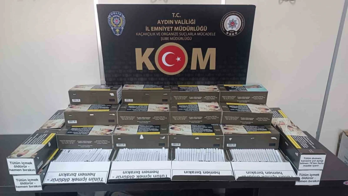 Aydın'da 9 bin 200 adet makaron ele geçirildi