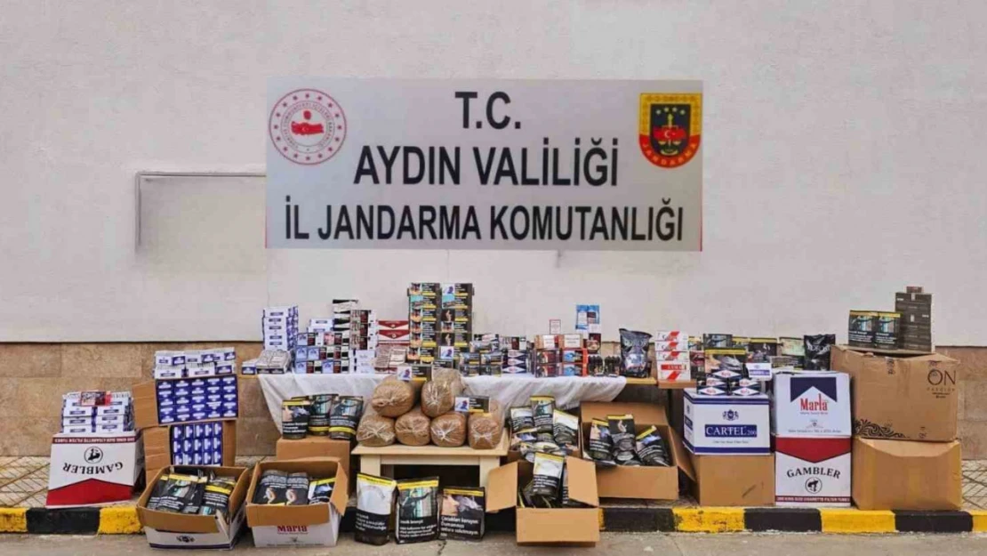 Aydın'da jandarma ekipleri 242 bin 260 tütün dolu makaron ele geçirdi