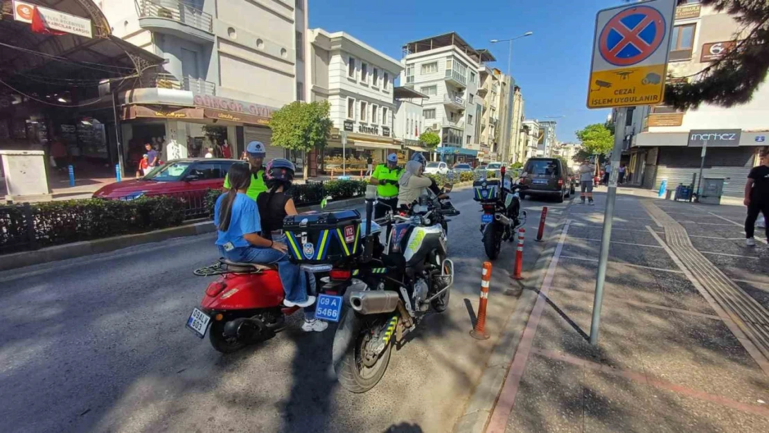 Aydın'da motosiklet sürücüleri denetlendi