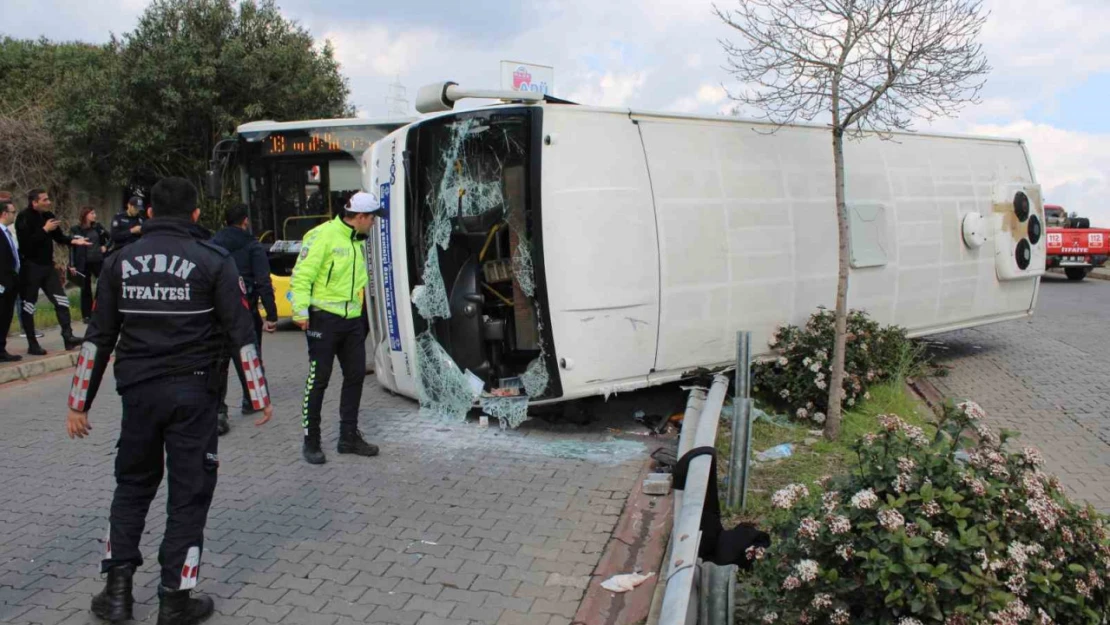 Aydın'da yolcu minibüsü devrildi: 28 yaralı