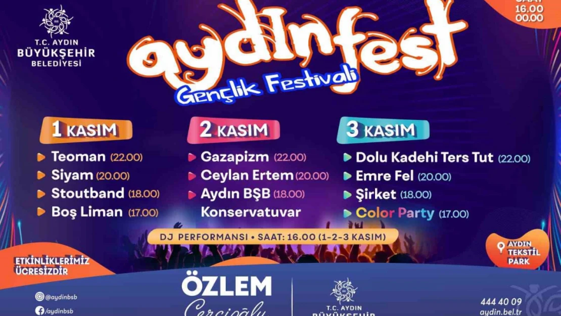 Aydınfest 1 Kasım'da başlıyor