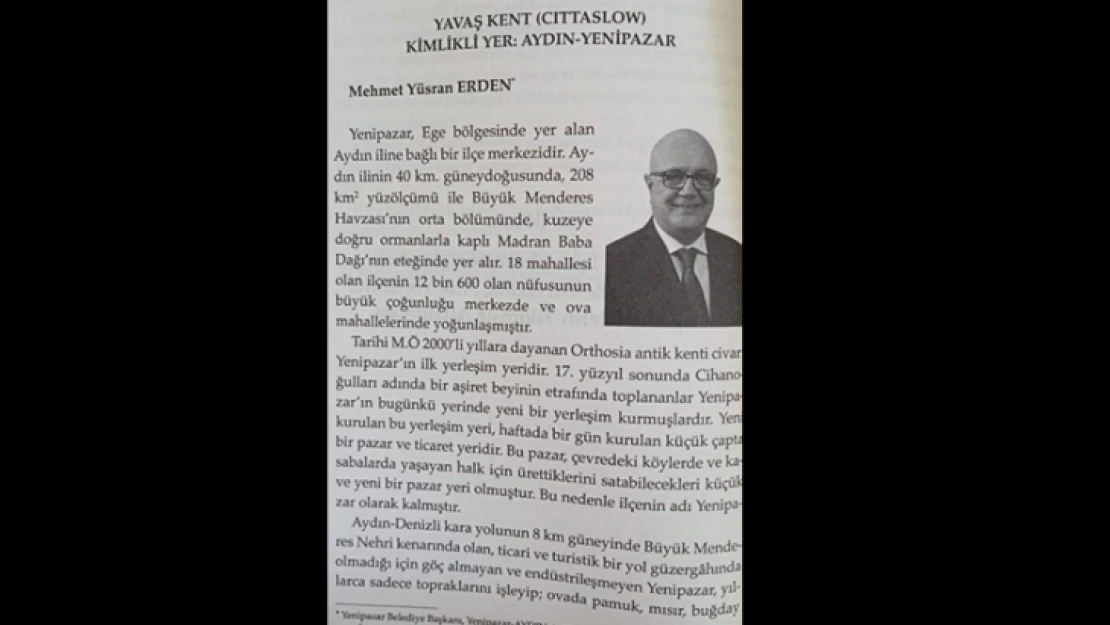 Başkan Erden, Yenipazar'ı kitapta anlattı