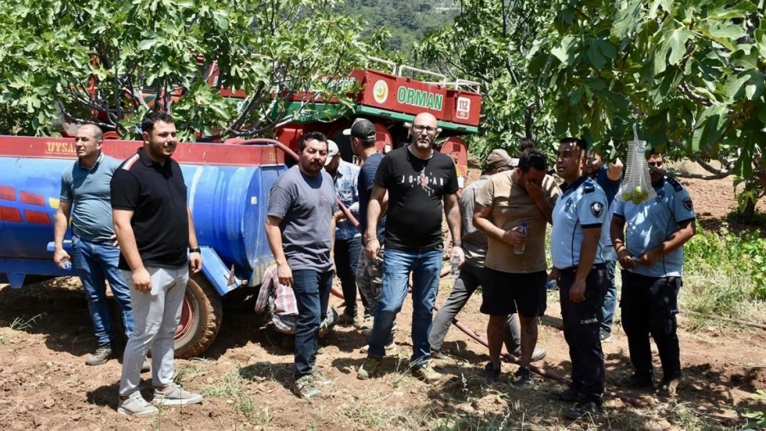 Başkan Zenirci orman yangını çalışmalarını yerinde takip etti