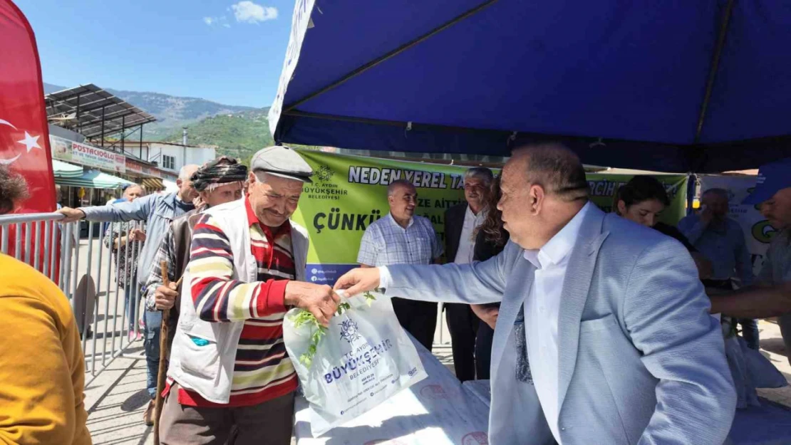 Bozdoğan'da vatandaşlara 25 bin fide dağıtıldı