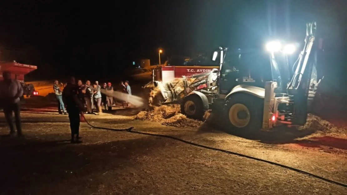 Bozdoğan'da yem deposu yandı