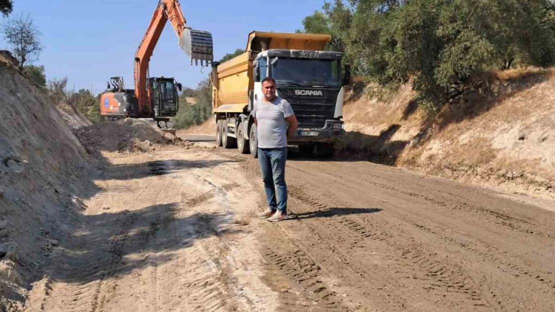 Bozdoğan'da yol çalışmaları sürüyor