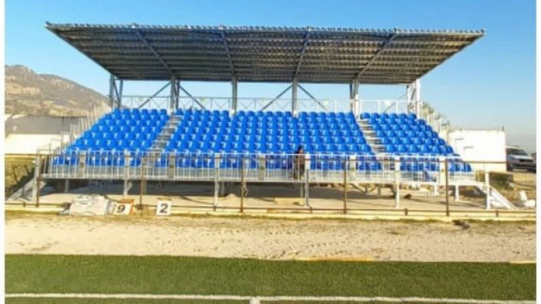Buharkent Stadı'na deplasman tribünü kazandırıldı
