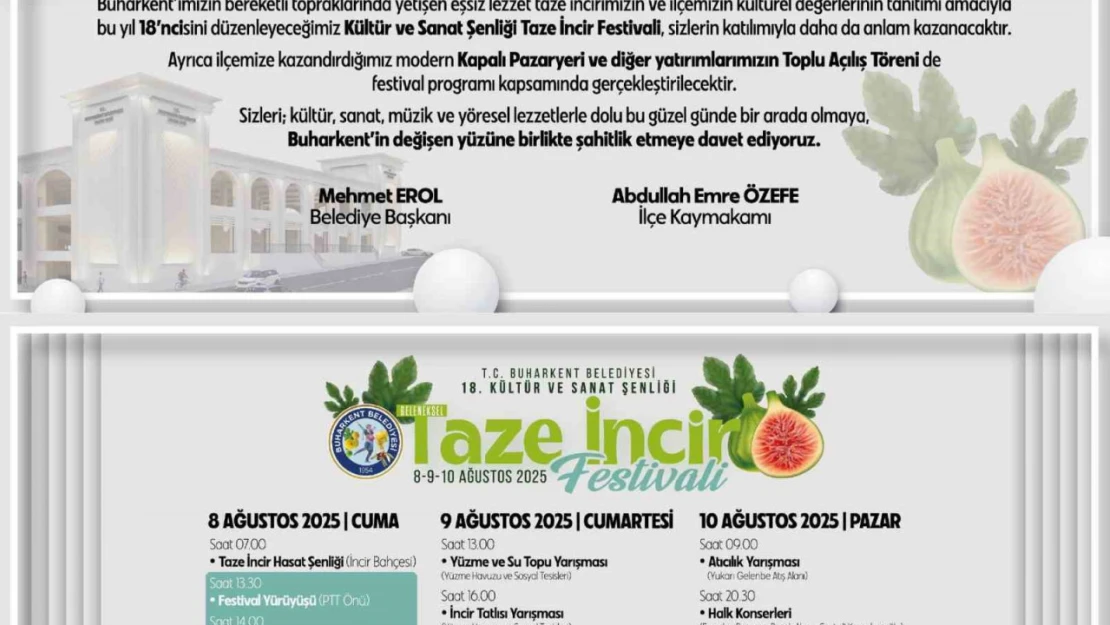 Buharkent'te 18. Taze İncir Festivali için geri sayım başladı