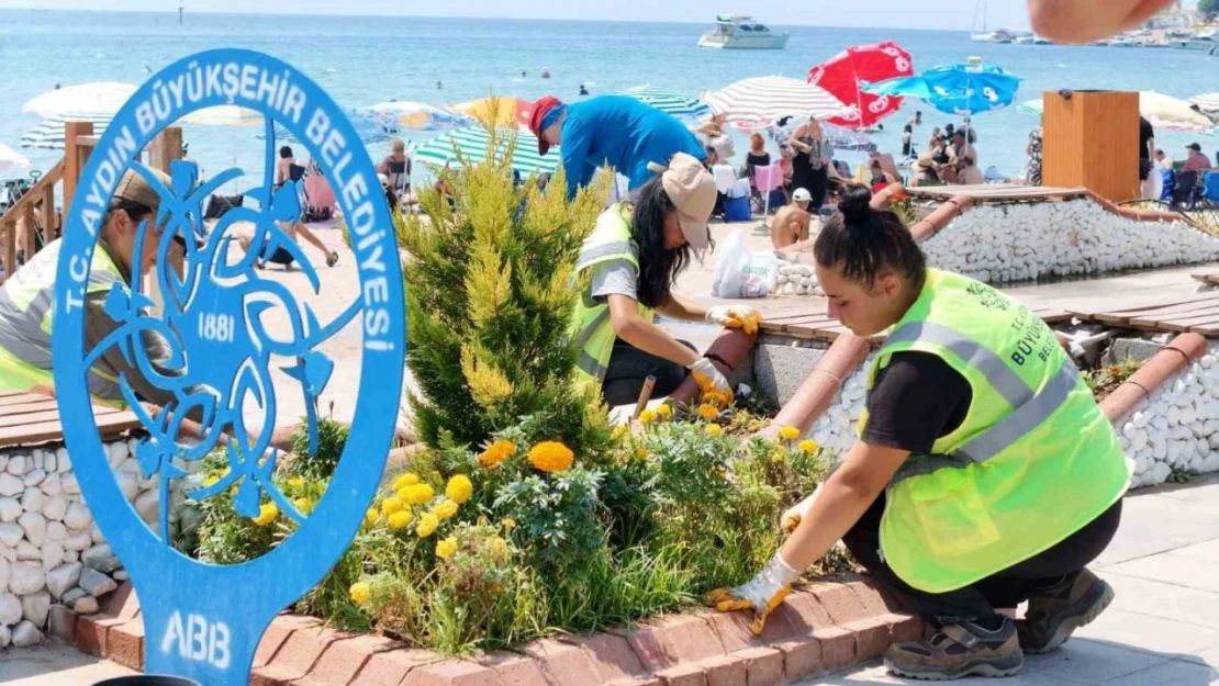 Büyükşehi'den Didim'de peyzaj ve temizlik çalışması