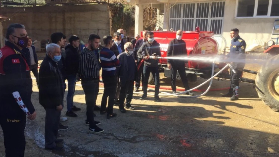 Büyükşehir'den Çaylı Mahallesi'nde yangın söndürme tankeri eğitimi