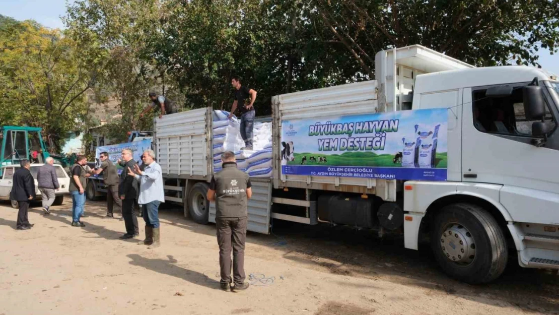 Büyükşehir'den sel felaketinden etkilenen üreticiye yem desteği