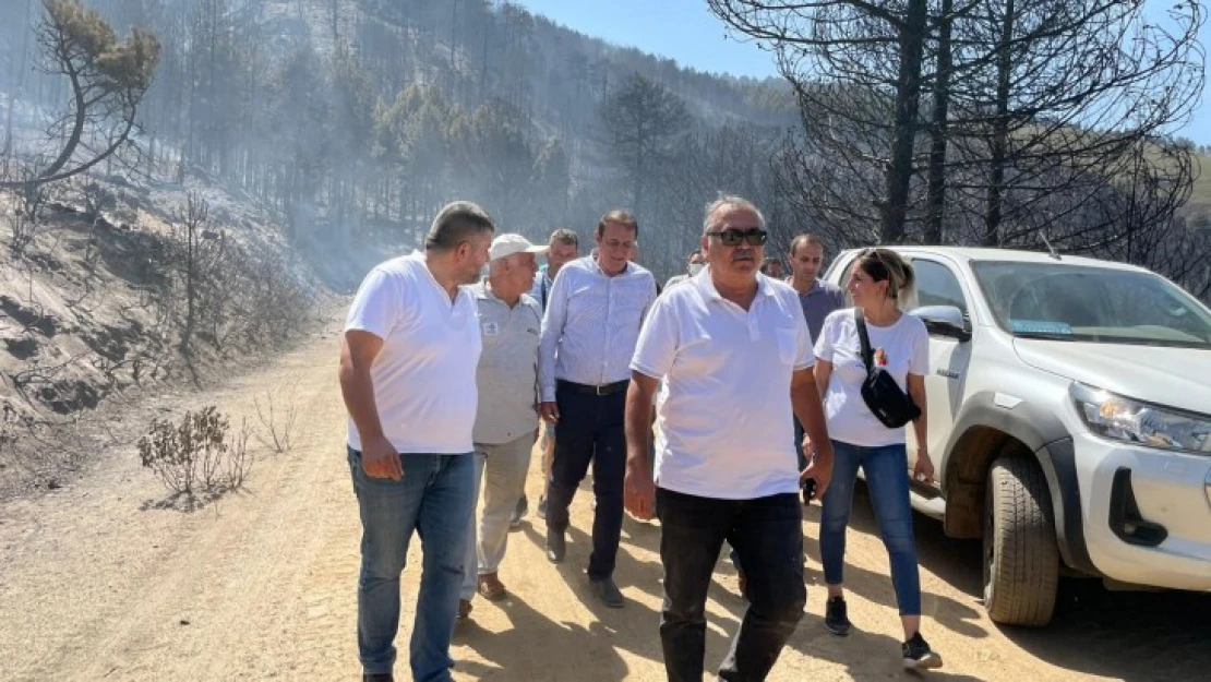 CHP heyeti Karacasu'da üzüntüye boğuldu