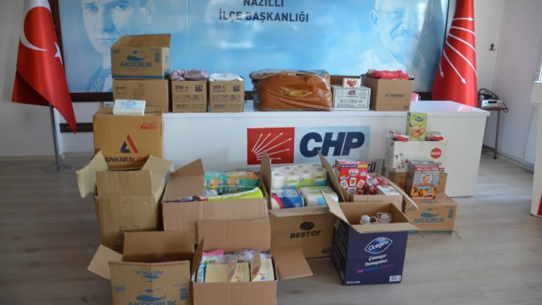 CHP'li kadınlardan yangın bölgesine yardım eli