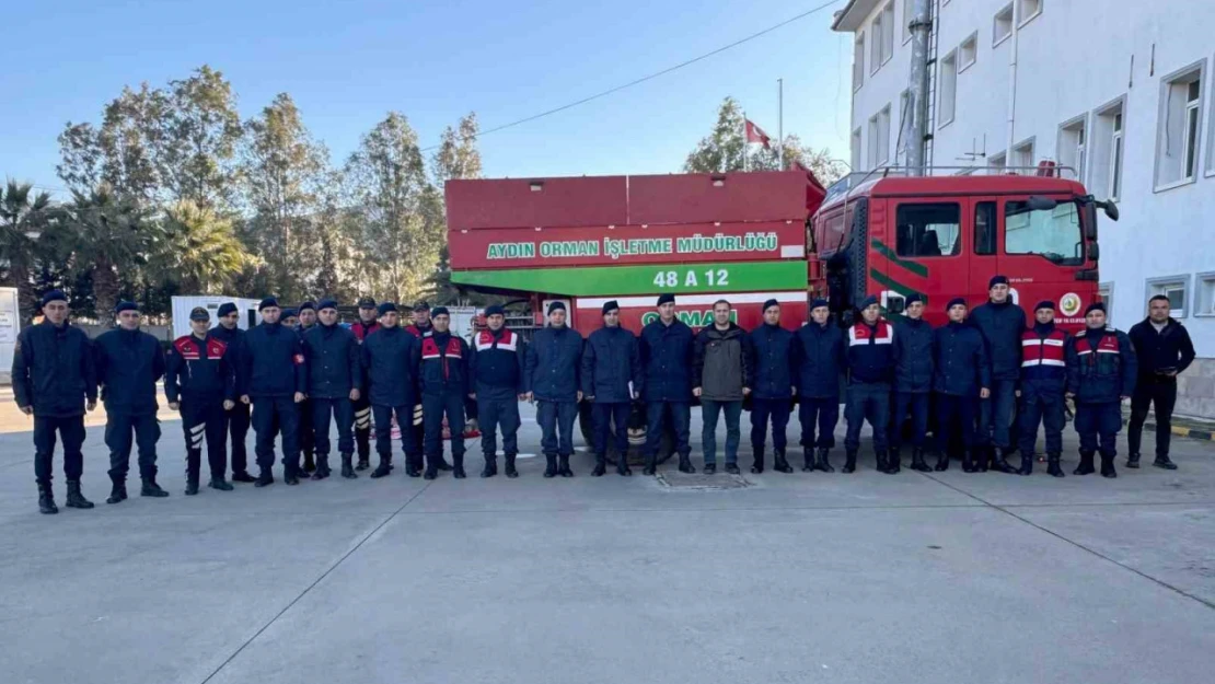 Çine'de jandarma personeline yangın önleme ve söndürme eğitimi verildi