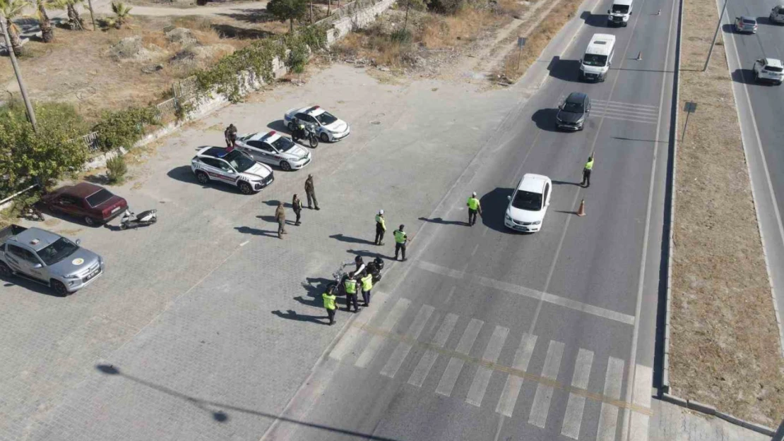 Çine'de motosiklet sürücüleri denetlendi