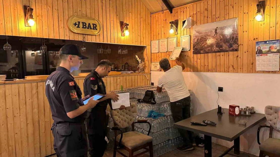 Didim'de jandarma ve belediyeden işletmelere sıkı denetim