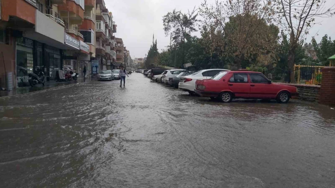 Didim'de sağanak yağış ve fırtına etkili oldu