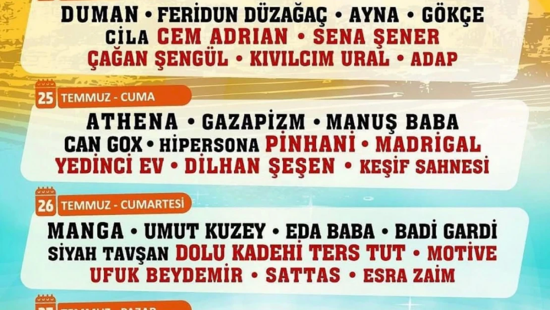 Didim, dört gün boyunca Türkiye'nin önde gelen sanatçılarını ağırlayacak
