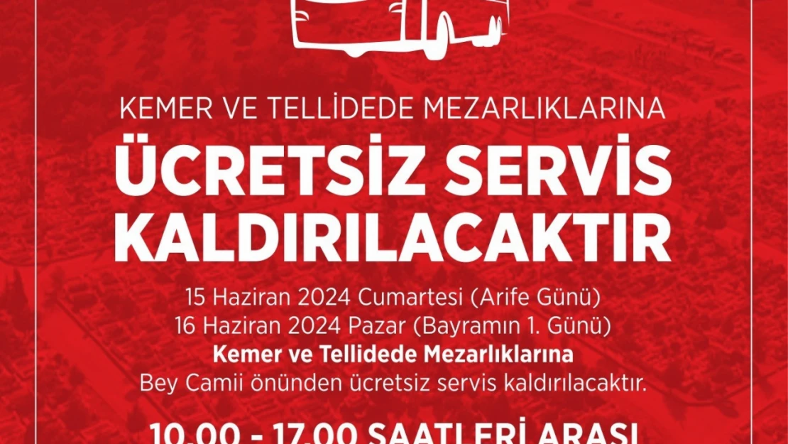 Efeler Belediyesi'nden mezarlık ziyaretlerine ücretsiz ulaşım desteği