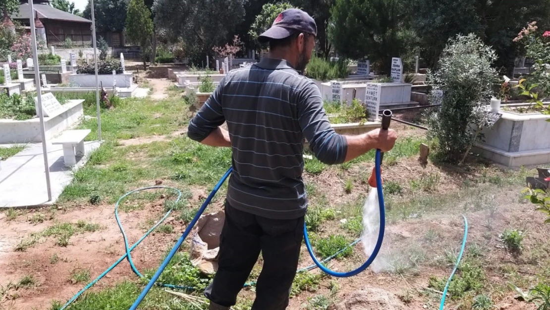 Efeler'de mezarlıklar temizleniyor