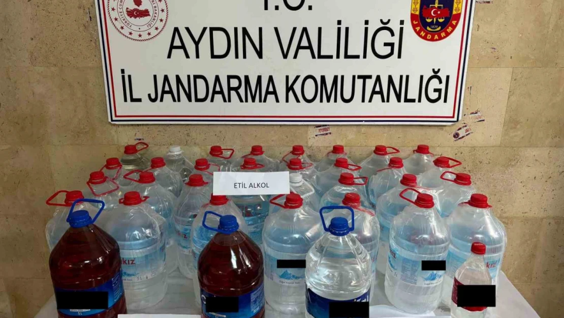 Germencik'te 155 litre etil alkol ele geçirildi