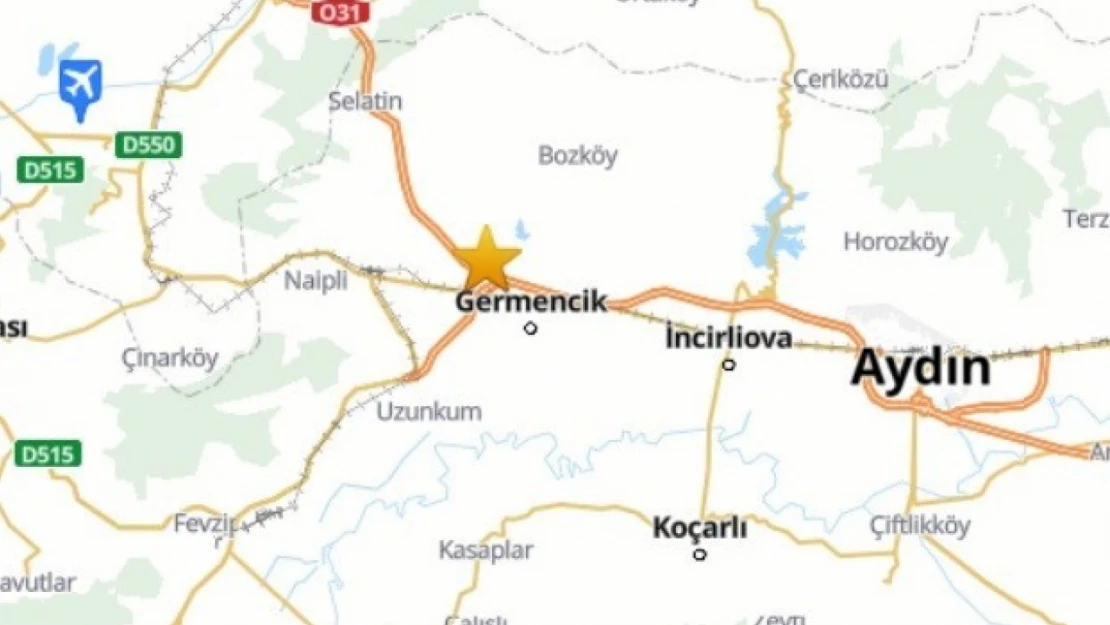Germencik'te 3.8 şiddetinde deprem