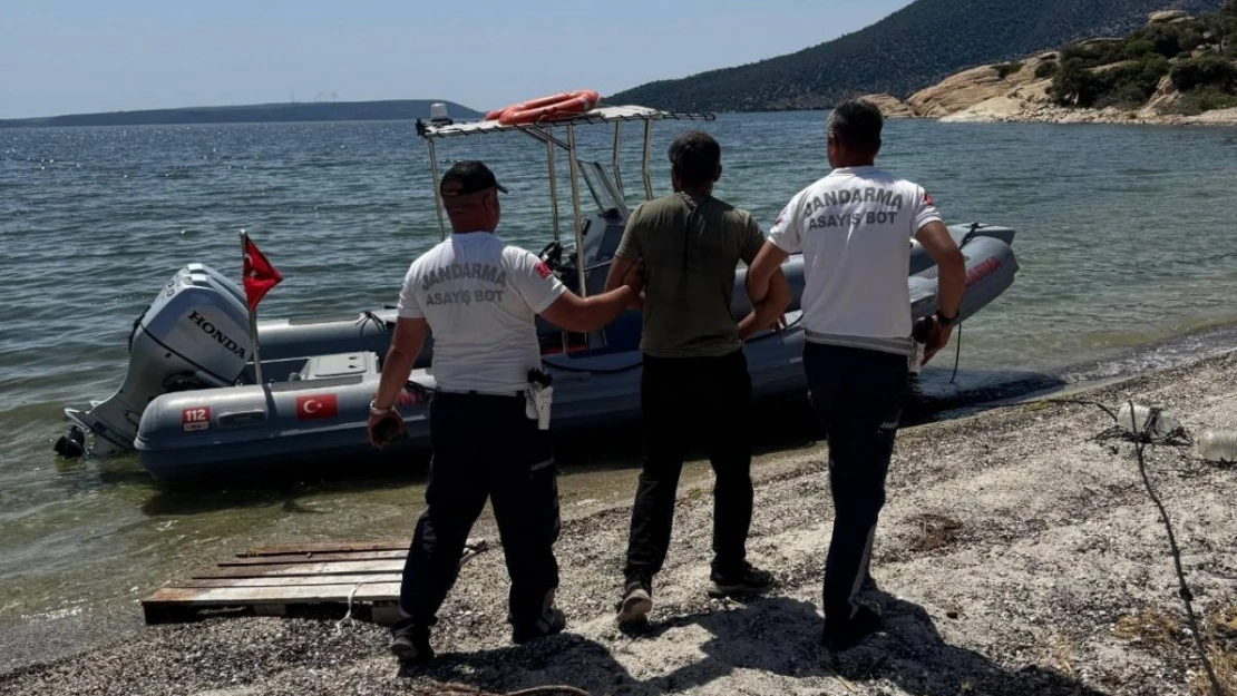 Jandarmayı görünce kaçmaya çalışan şüpheli yakalandı