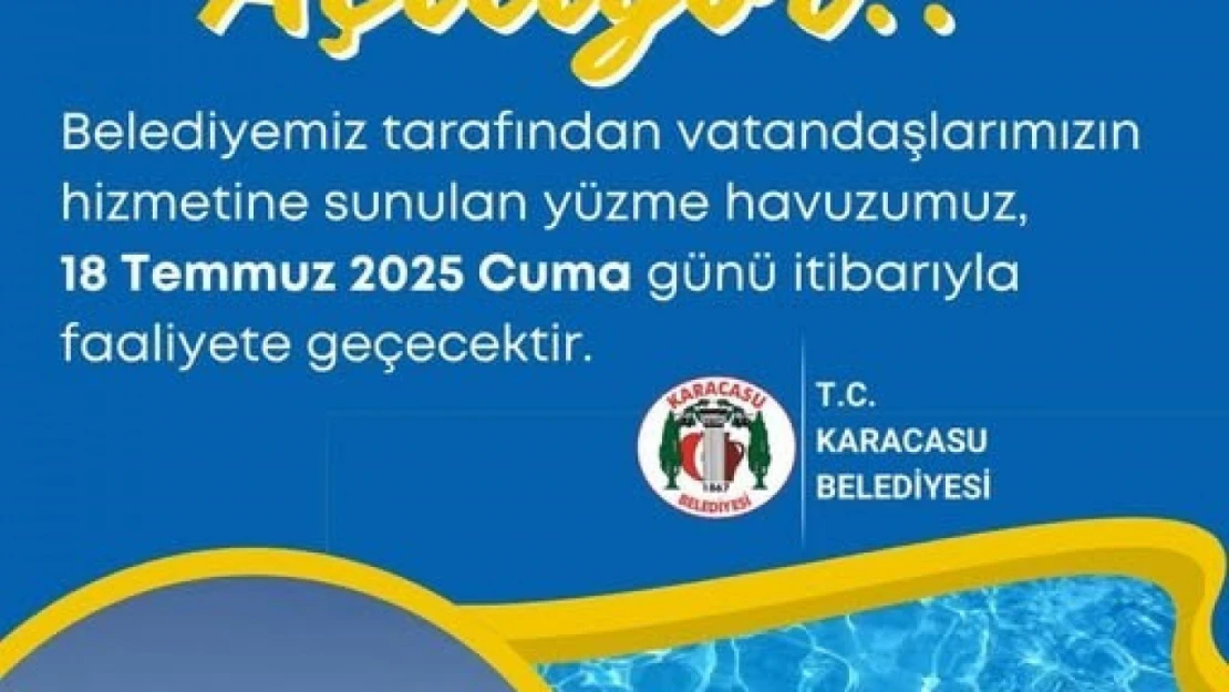 Karacasu'da yüzme havuzu bugün açılıyor