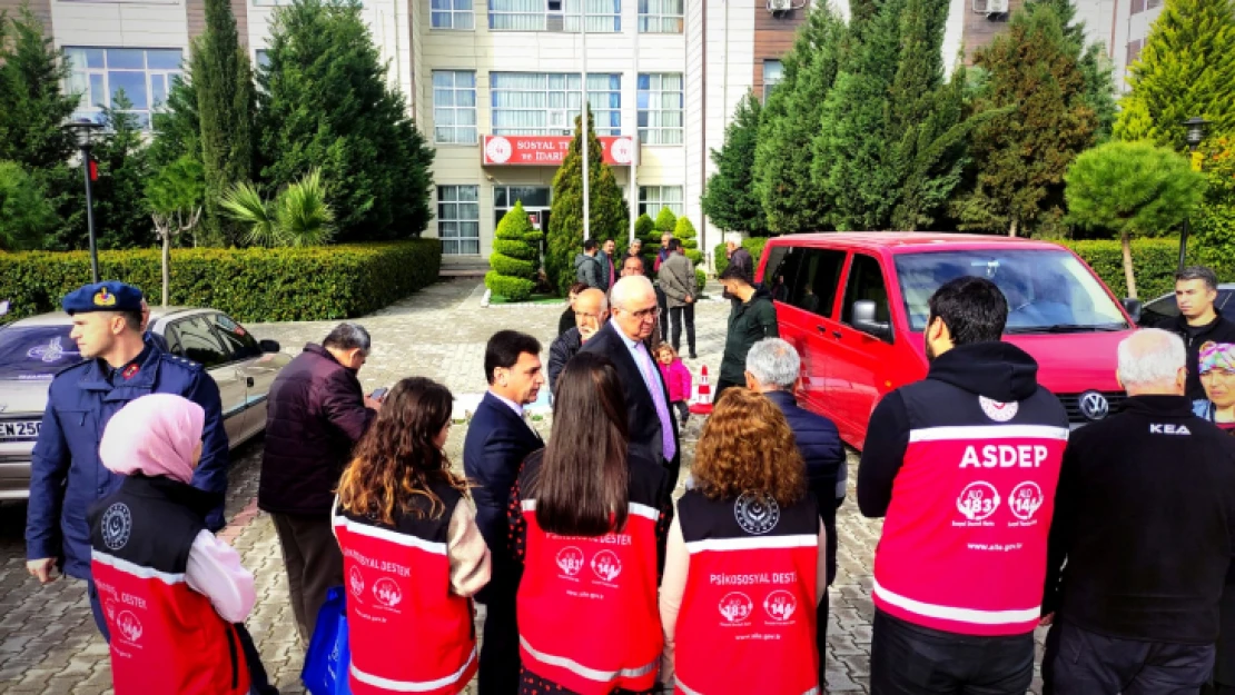 Kaymakam Arısoy, depremzede kadınları unutmadı