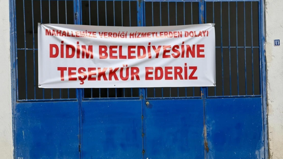 Kendine teşekkür ettiren Didim Belediye Başkanı'nın pankartı bayağı bulundu