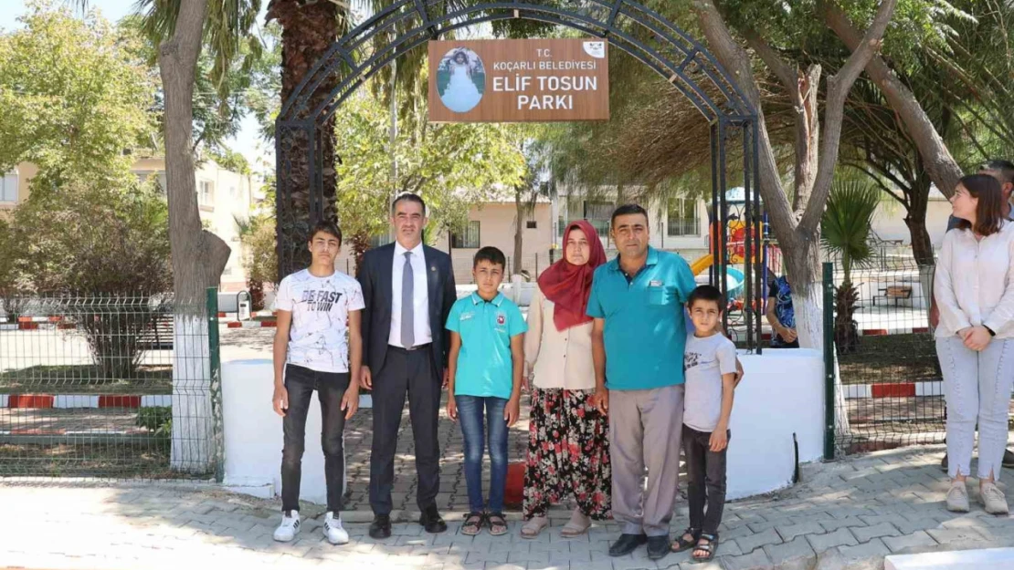 Koçarlı'da Elif'in ismi parkta yaşatılıyor