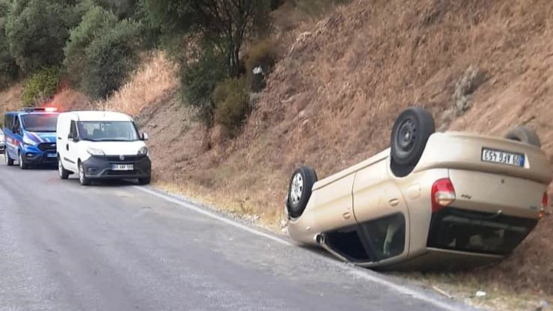 Köşk'te otomobil takla attı: 1 hafif yaralı