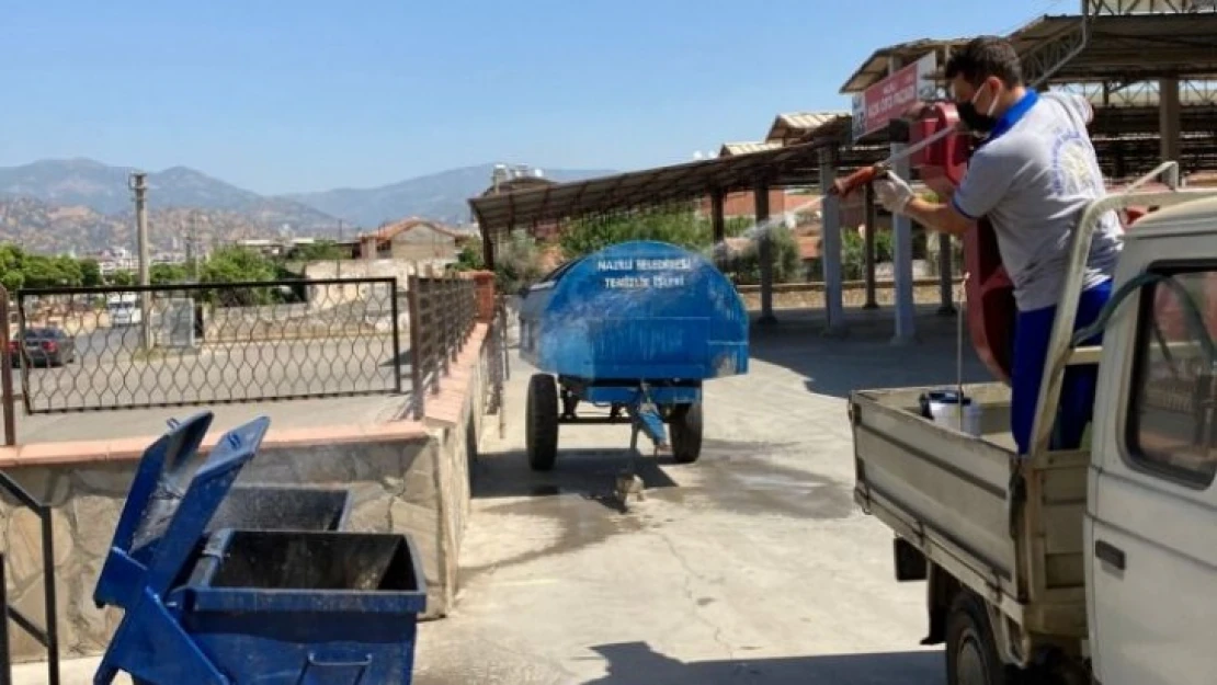 Kurban kesim alanları dezenfekte edildi