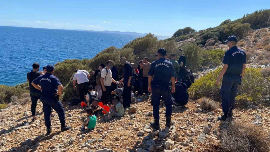 Kuşadası'nda 31 düzensiz göçmen jandarma ekiplerince yakalandı