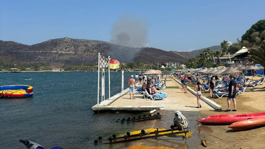 Kuşadası'ndaki orman yangını büyümeden söndürüldü