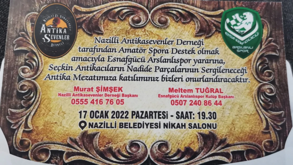 Nazilli Antika Mezatı'nda buluşuyo