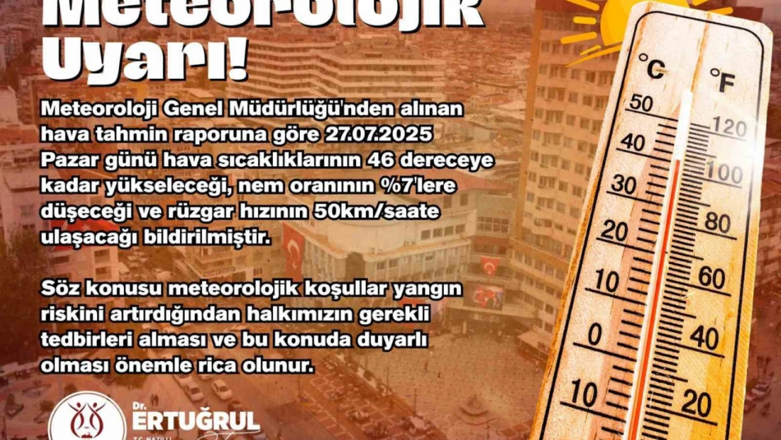 Nazilli Belediyesi vatandaşları uyardı: 'Dikkatli ve duyarlı olalım'