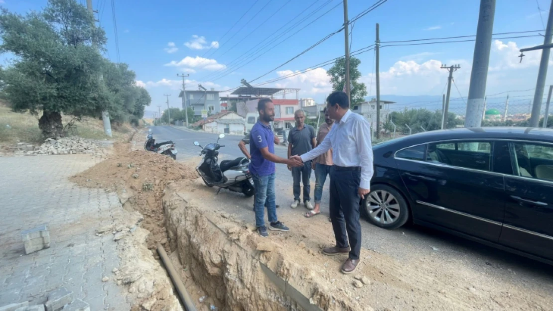 Nazilli'de deforme olan iyi su boruları yenileniyor