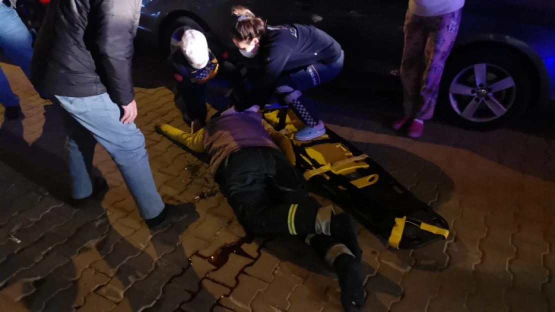Nazilli'de ikinci kattan düşen kişi ağır yaralandı