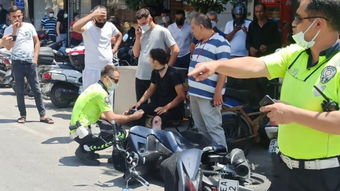 Nazilli'de motosiklet kazası: 1 yaralı