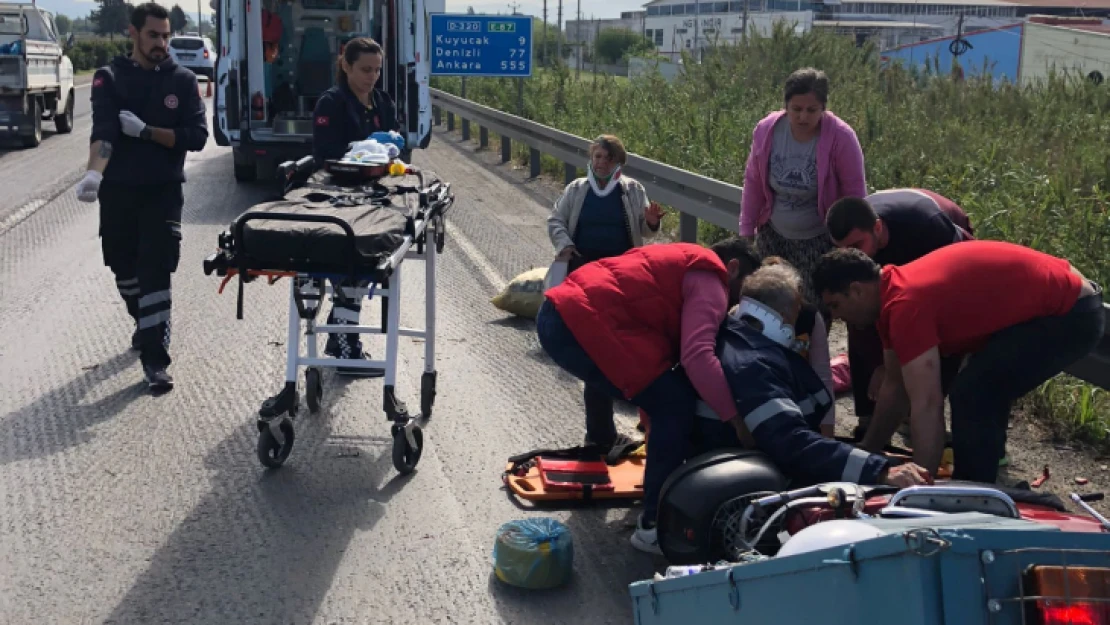 Nazilli'de motosiklet kazası, 2 yaralı