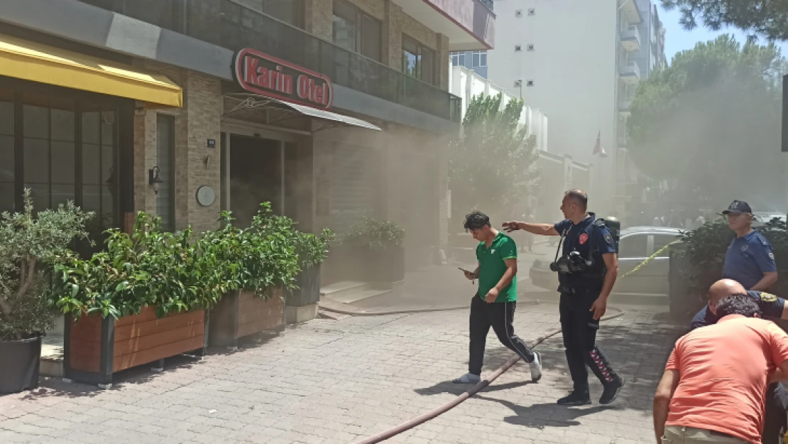 Nazilli'de otelde yangın çıktı