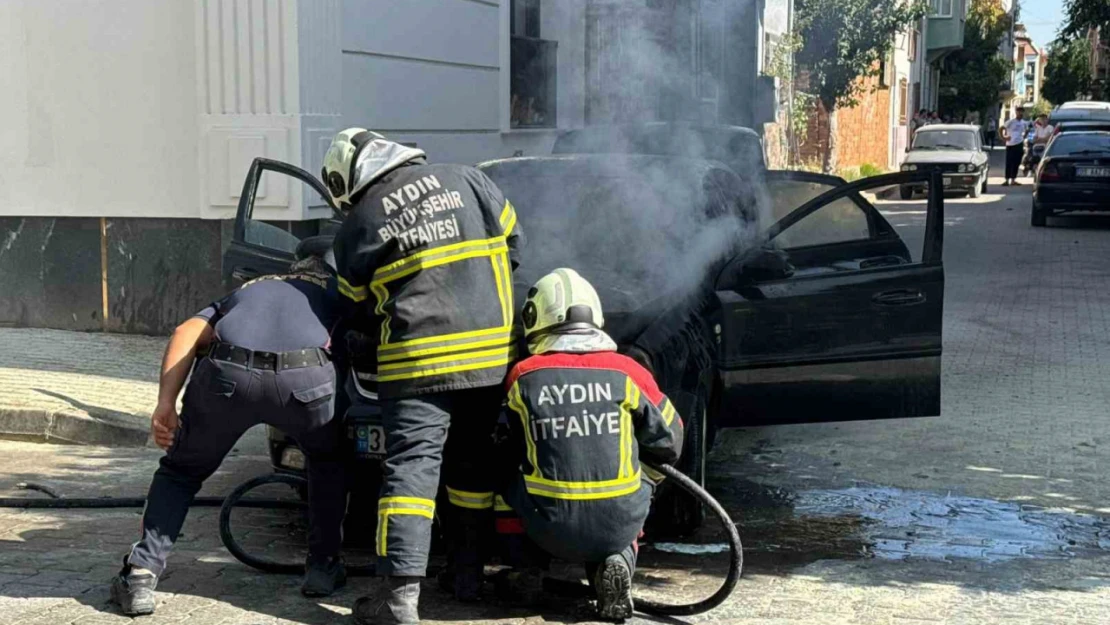 Nazilli'de otomobil yangını